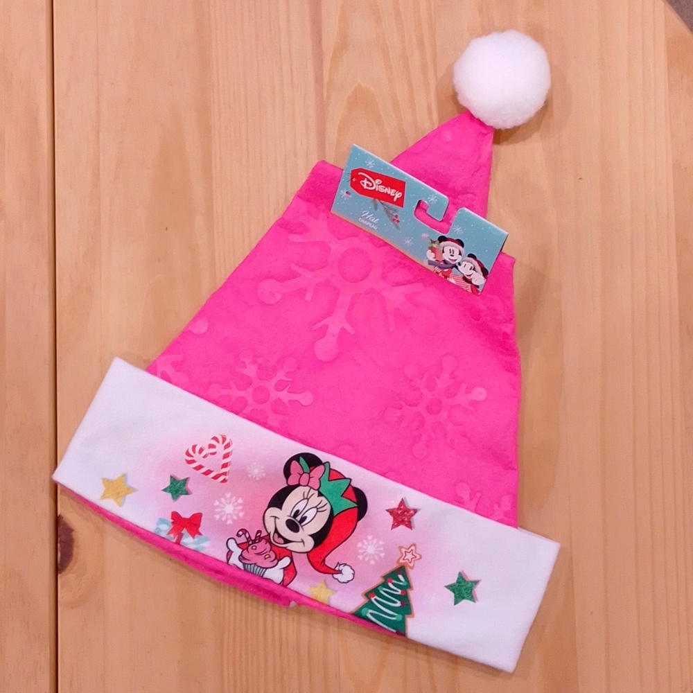 Disney Minnie Mouse Christmas Hat Pom Pom